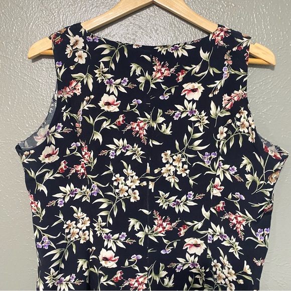 Robbie Bee Vintage 90s Black Floral Shift Dress - Picture 6 of 10